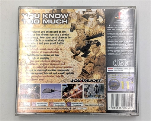 Front Mission 3 - Front Cover Insert og Manual Mangler - PS1 (B Grade) (Genbrug)